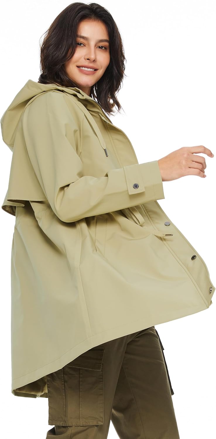 Orolay Women's Long Windbreaker Hooded Light Jacket Active Outdoor Anoraks - Image 5