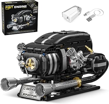 Motorcycle Boxer Engine Model Kit that Runs, 2-Cylinder Horizontally Opposed Motor Building Set for Adults, Compatible with Lego, STEM Physical Science Experiment Toy for Teens Boys 1172 PCS