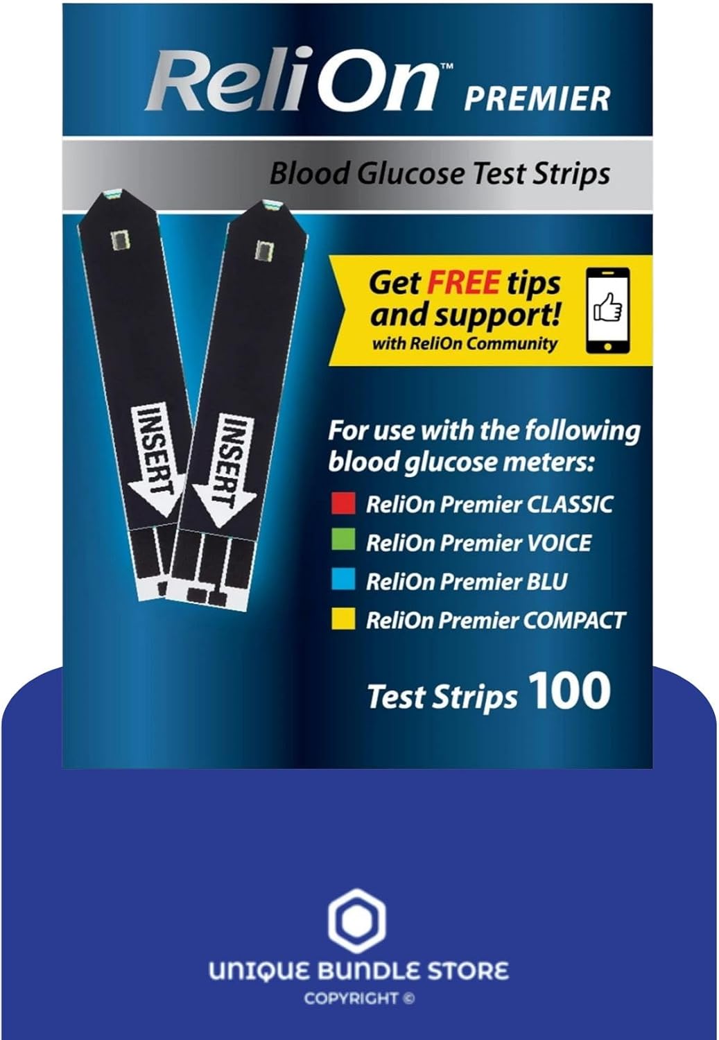 Blood Glucose Test Strips 100 Count – Blood Sugar Testing Kit, Diabetic Test Strips, Glucose Monitor Kit, Home Blood Sugar Tester, Diabetic Testing Kit