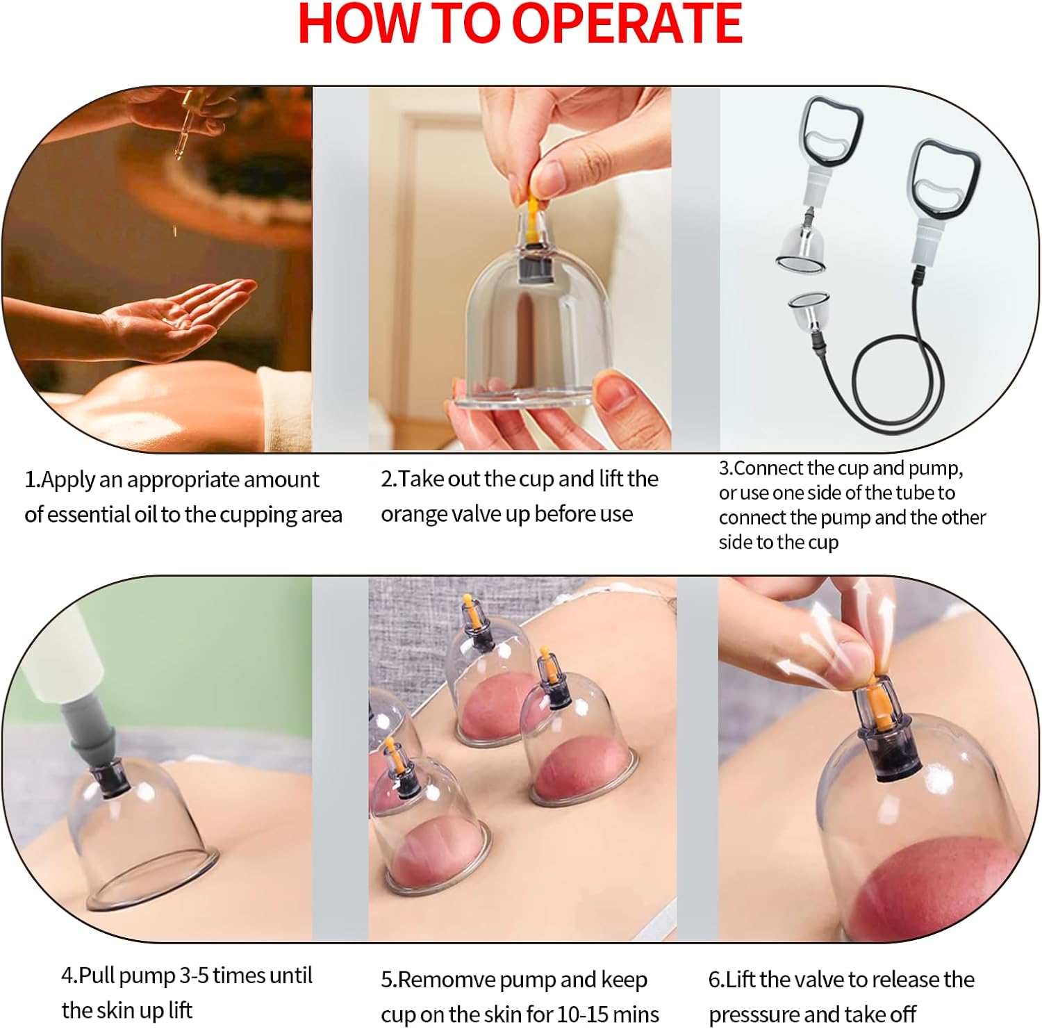 Cupping Kit for Massage Therapy - 32 Cups Professional Chinese Cupping Set with Magnetics, Vacuum Cupping Therapy Set for Cellulite Reduction Muscle Pain Relief with Manual Pump - Image 3