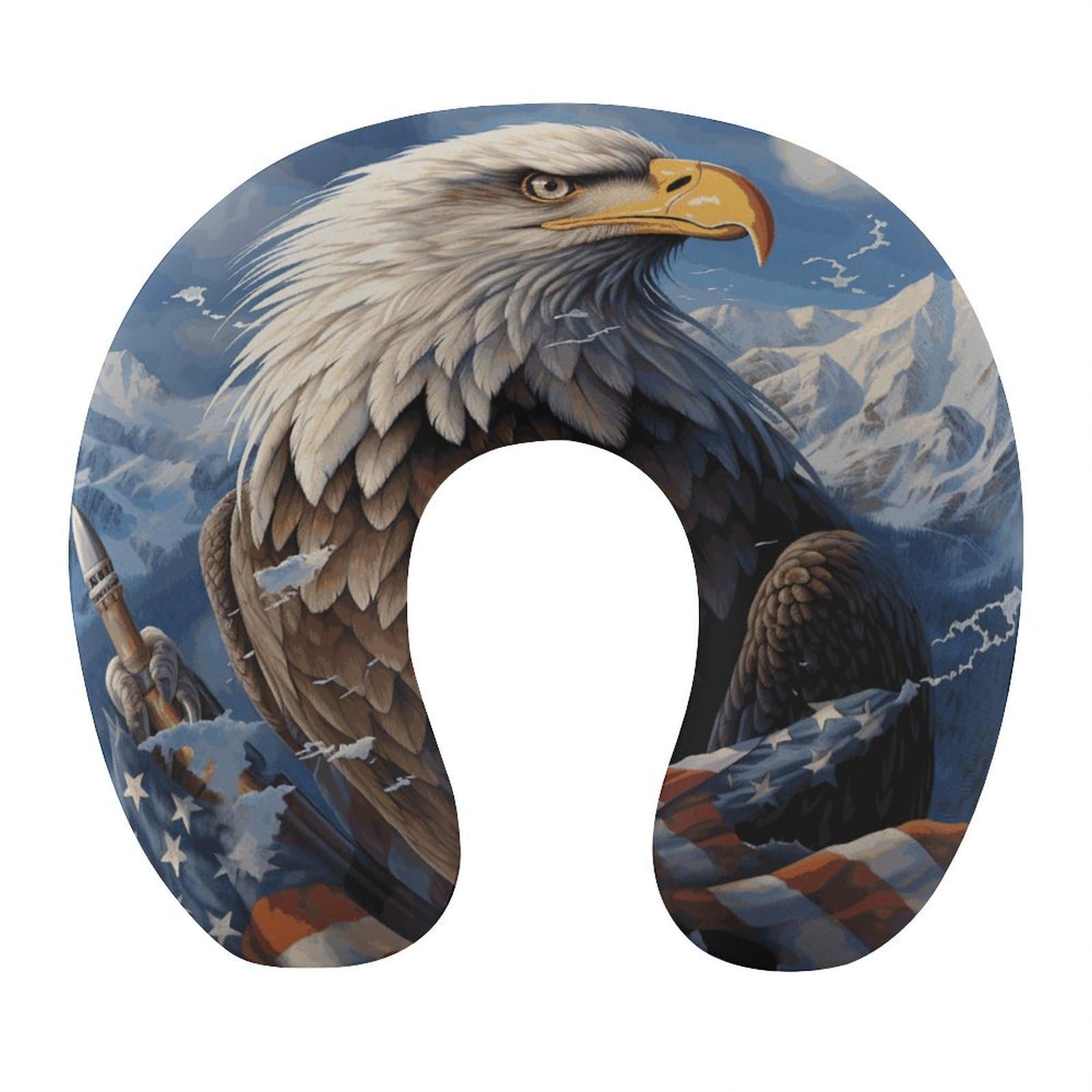 MUSM Eagle Travel Pillow for Sleeping Comfortable Portable U Shaped Pillows for Airplane Car Train Lightweight Memory Foam Neck Pillow for Home Office Travelling