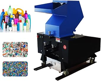 7.5HP Plastic Shredder Crusher 440660lbs/h 9+2 Alloy Steel Blade