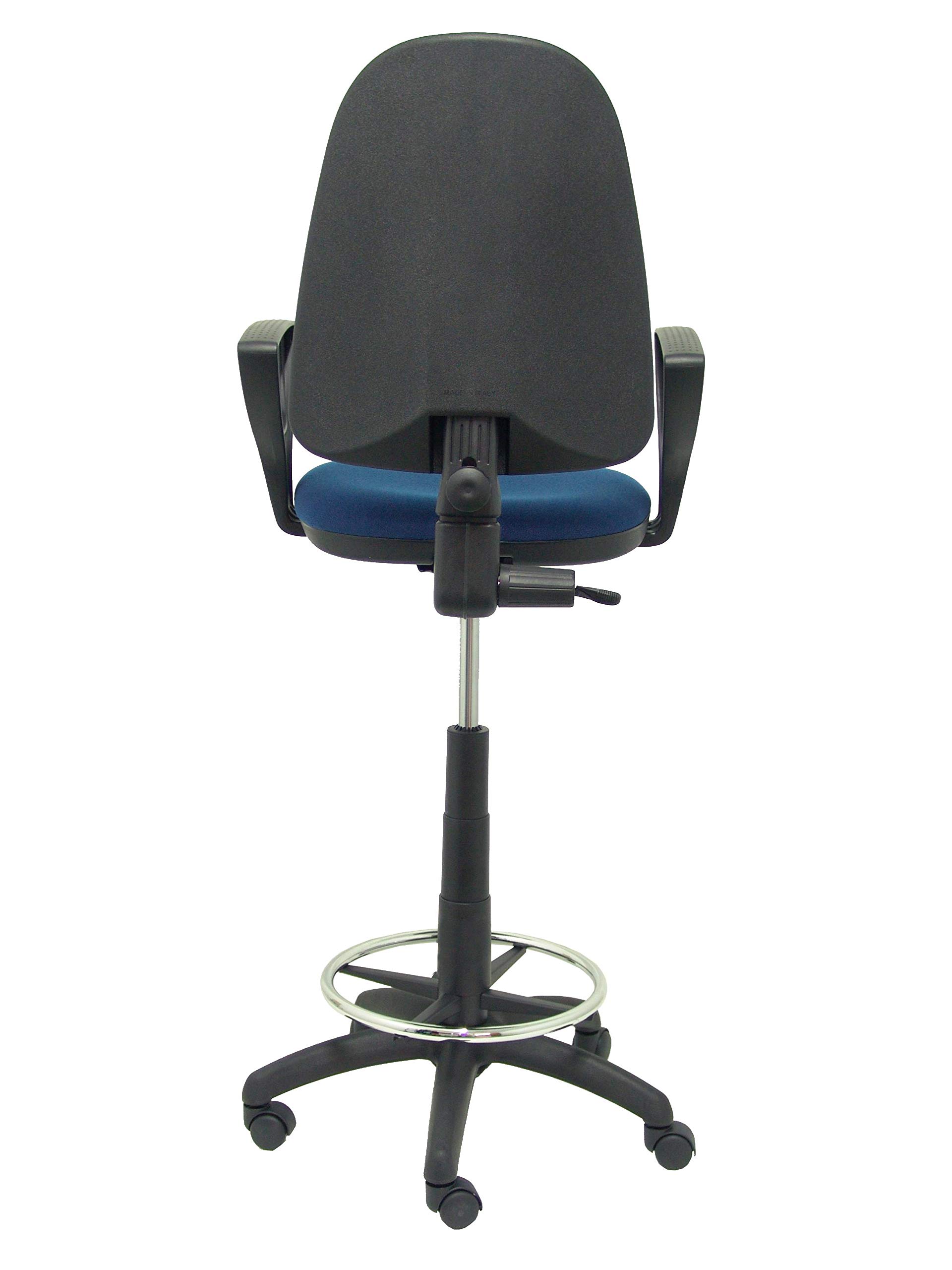 Piqueras y Crespo T04CP - Sgabello ergonomico, altezza regolabile e anello poggiapiedi Blu navy