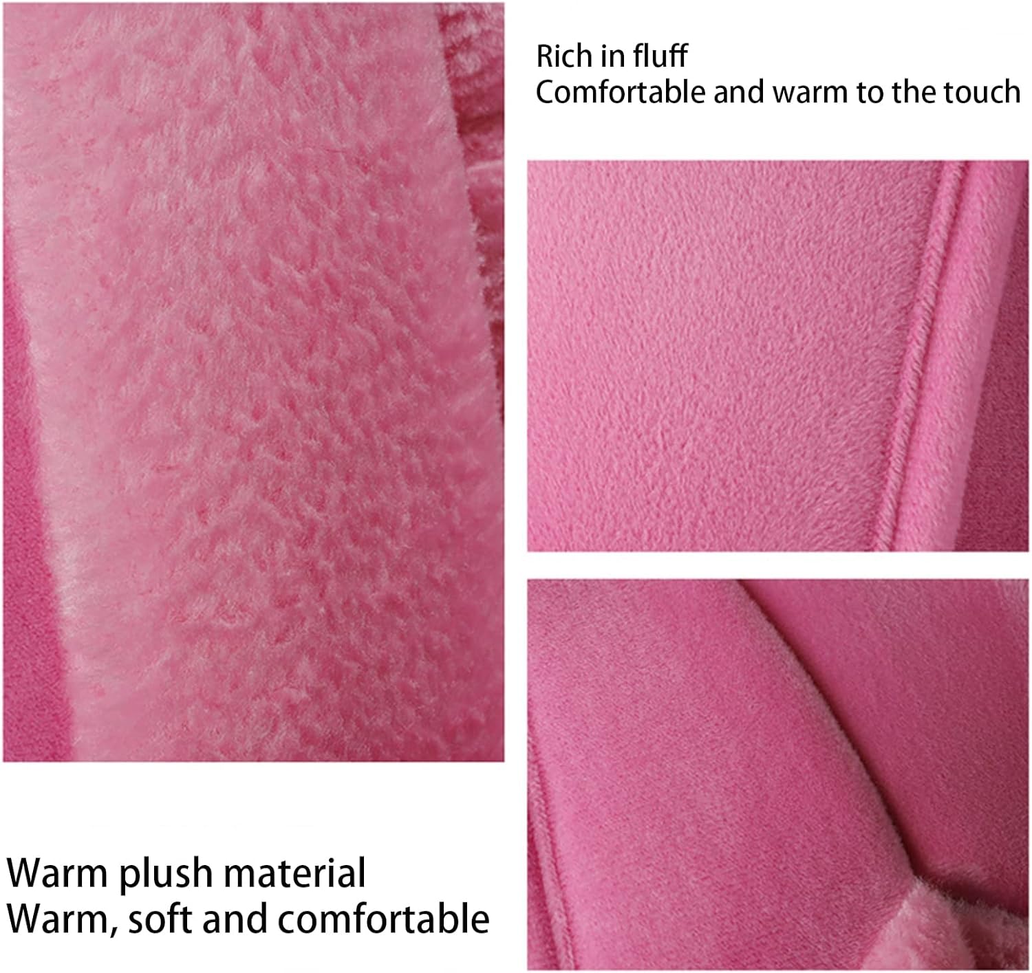 New Car Seat Cover Universal Winter Plush Seamless All-Inclusive Three-Dimensional Car Seat Cover Suitable for 5-seat Sedan SUV Adjustable and Removable,Brown (Beige)
