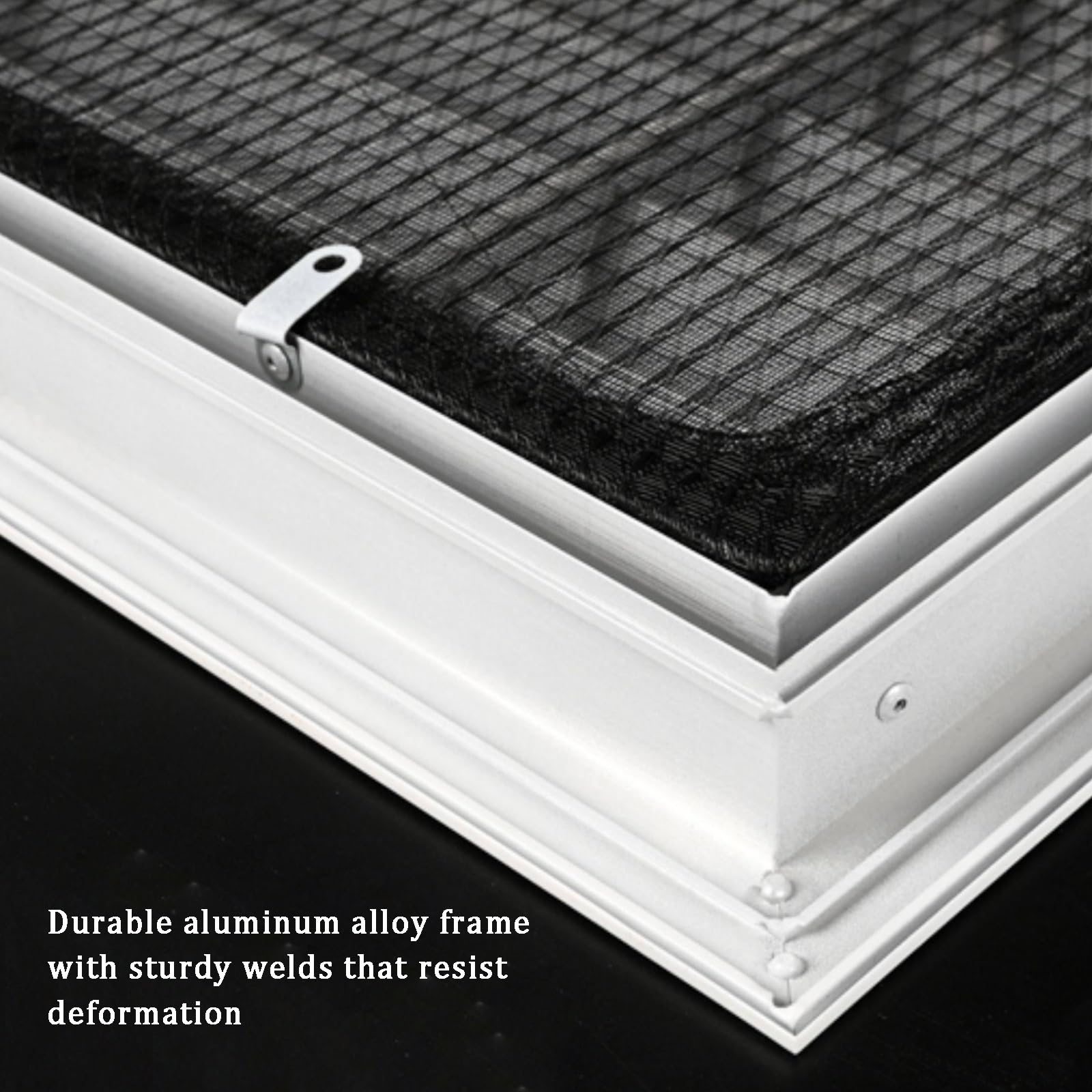 Panel de acceso de aluminio con rejilla de ventilación de filtro desmontable para pared y techo, cubierta de aleación duradera para fontanería y cableado, solución de ventilación de aire de 80 x 30 cm