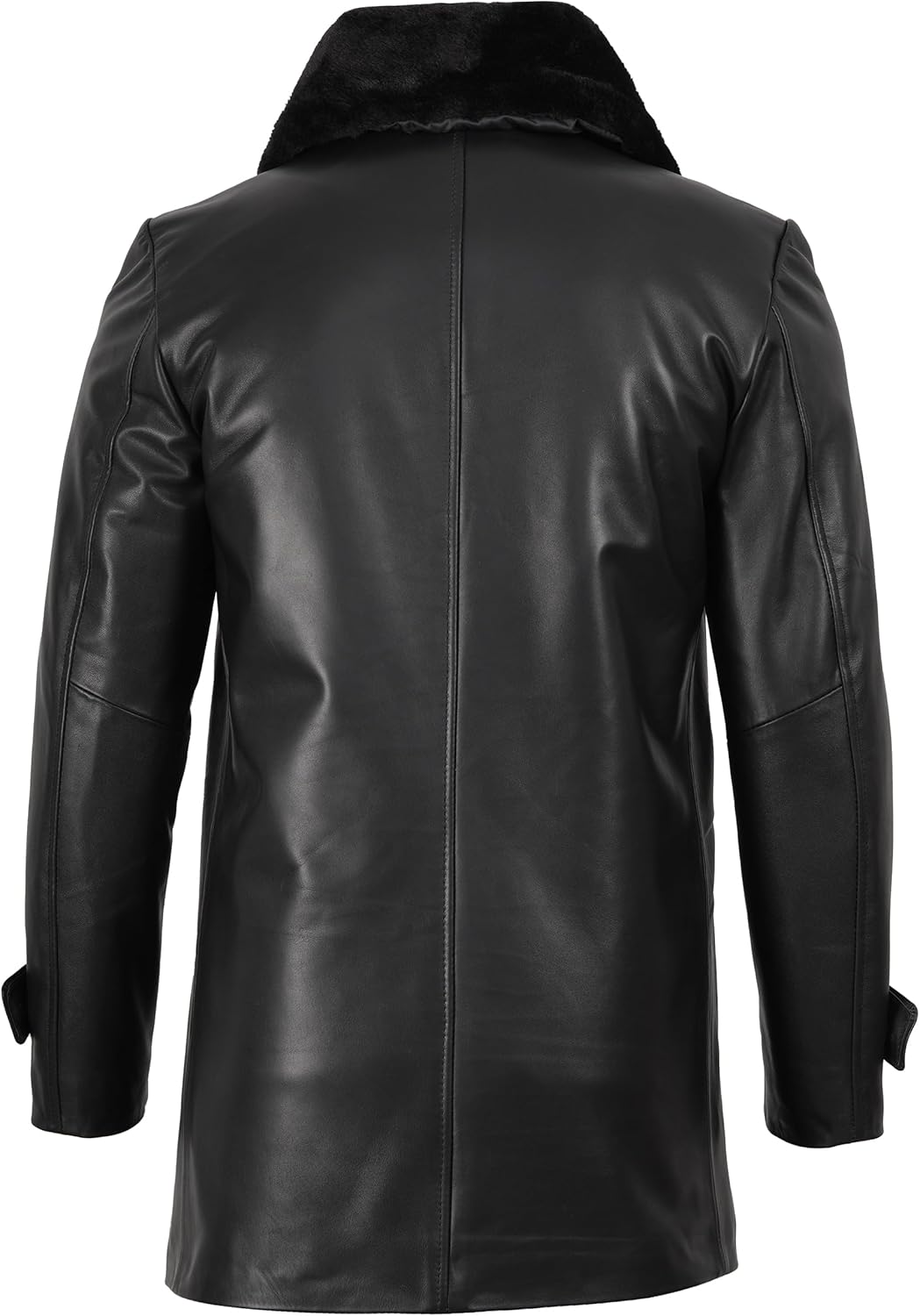 Decrum Shearling Leather Coat Men - Winter Fashion Leather Coats for Men - Image 4