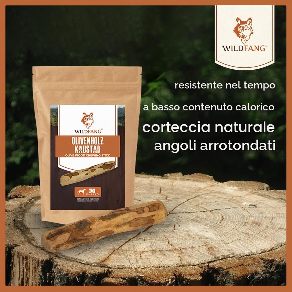 Wildfang® Set di Benvenuto per Cuccioli – Giochi per cani con masticativi naturali set assaggio al formaggio duro osso da masticare in pelle radice in legno d’olivo cibo per cani e snack senza cereali