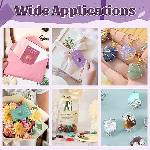 Miniatura 7 de 15 cristales de corazón y piedras curativas a granel, piedras preciosas pulidas naturales en forma de corazón de 0.8 pulgadas con tarjetas de