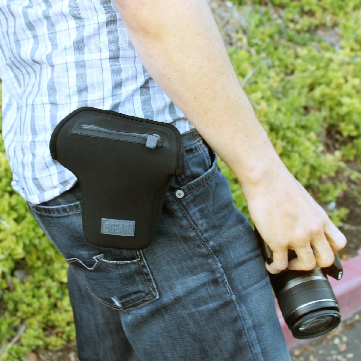 USA Gear Compact Point-and-Shoot Camera Pouch – Neoprene Camera Sleeve for Sony ZV-1/ZV-1F/ZV-1 II, RX100 VII, Canon G7 X Mark III, OM System Tough TG-7/TG-6, Ricoh GR IV (4.5 x 4.5 x 2.65 in) - Image 5