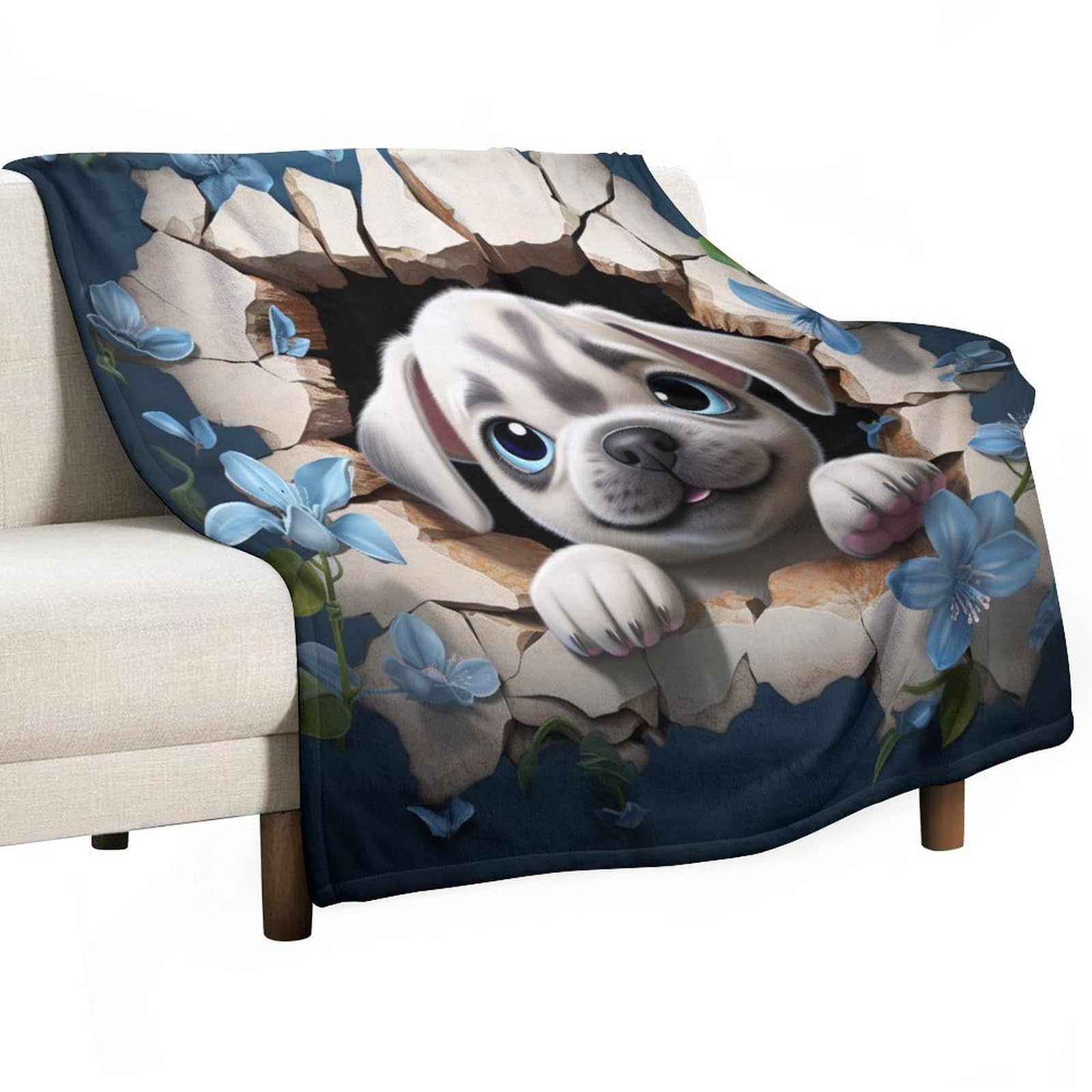 Couverture flanelle chien chaud pour protéger votre canapé avec douceur