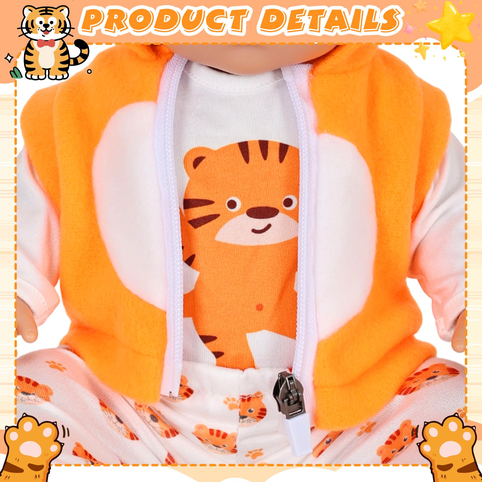 Doll Clothes for 14-18 Inch Doll, Baby Doll Accessories for 35-45cm Dolls - Image 4