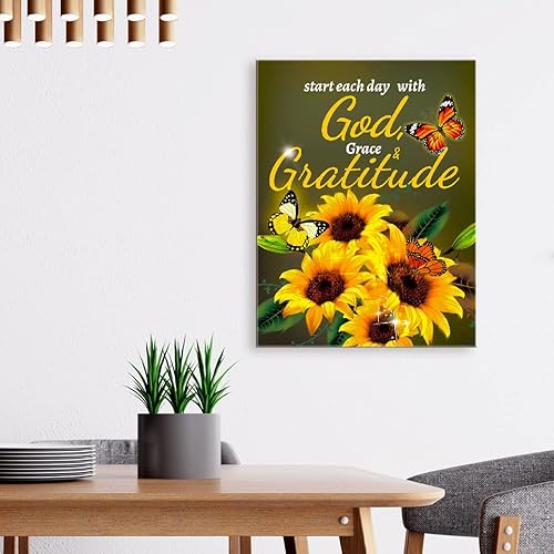 Miniatura 3 de LISTNGBO Lienzo decorativo para pared con versículo bíblico, decoración de pared cristiana con versículo bíblico para decoración de pared para el