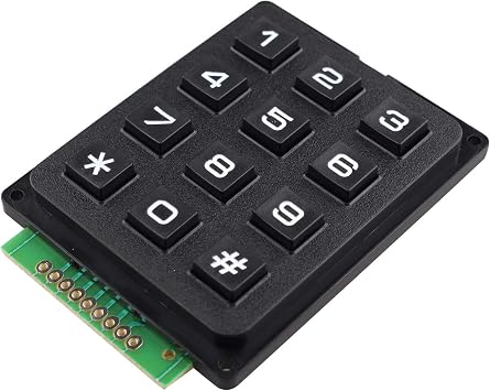 4 x 3 Matrix Array 12 Switch Keypad Keyboard Module 12 Key MCU Membrane Switch Keypad Compatible with Arduino