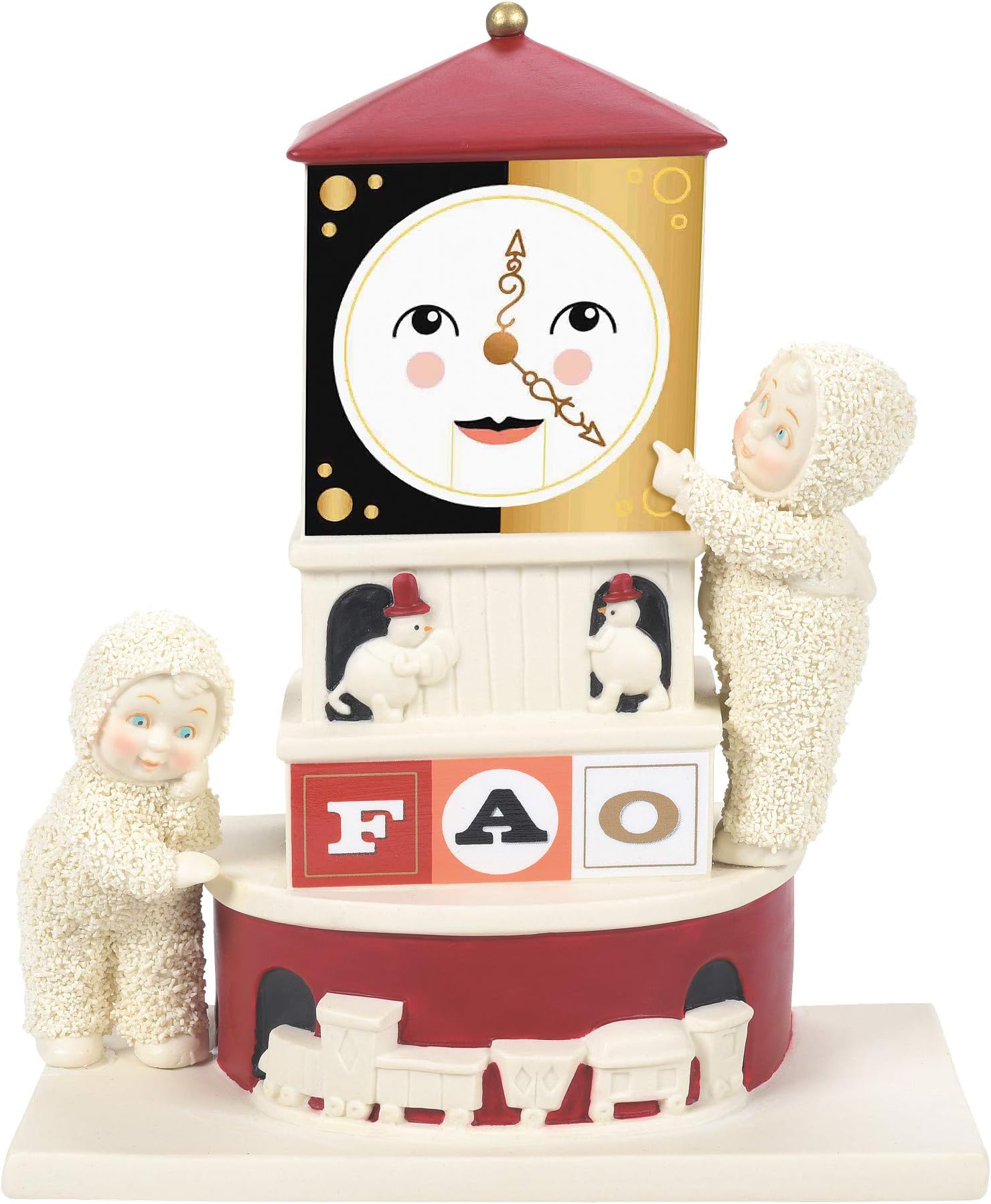 Snowbabies Guest FAO Schwarz Time for Fun Figurine, 6.61 Inch, Multicolor