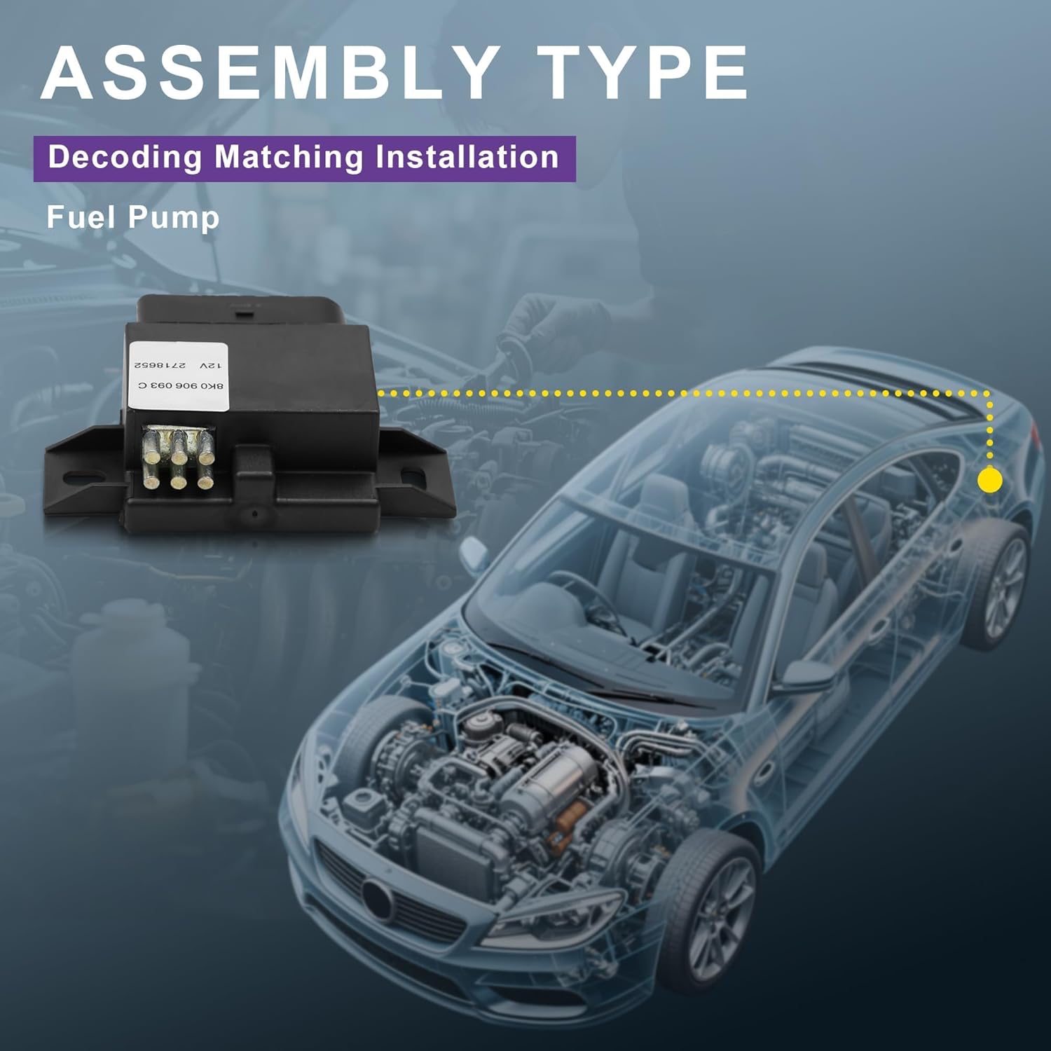 Black Fuel Pump Control Module 8K0906093F 8K0906093C Replacement For Audi A4 B8 A5 Sportback S5 Q5 Quattro RS5 1.8T 2.0T 3.0T 3.2T VW CADDY 1.0/1.2/1.4/1.6T Control Module Unit 5-Pins
