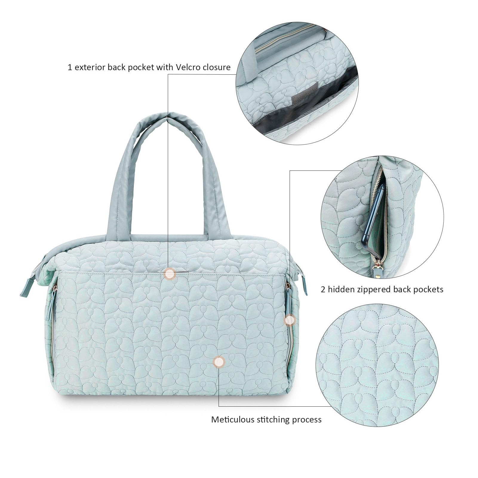 Gugxiom Borsa per Pannolini - Borse per Pannolini con Custodia per Ciuccio, Spallacci, Clip per Passeggino, Borsa per Mamma Grande Borsa per maternità Borsa da Viaggio per Mamma e papà