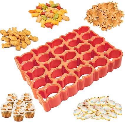 Vidotim Goldfish Cracker Cookie Cutter, 25Pcs Mini Plastic Fish Cookie Cutter, Animal Cracker Cookie Cutters For Fish Shaped Foods, Cookies, Dough, Bread