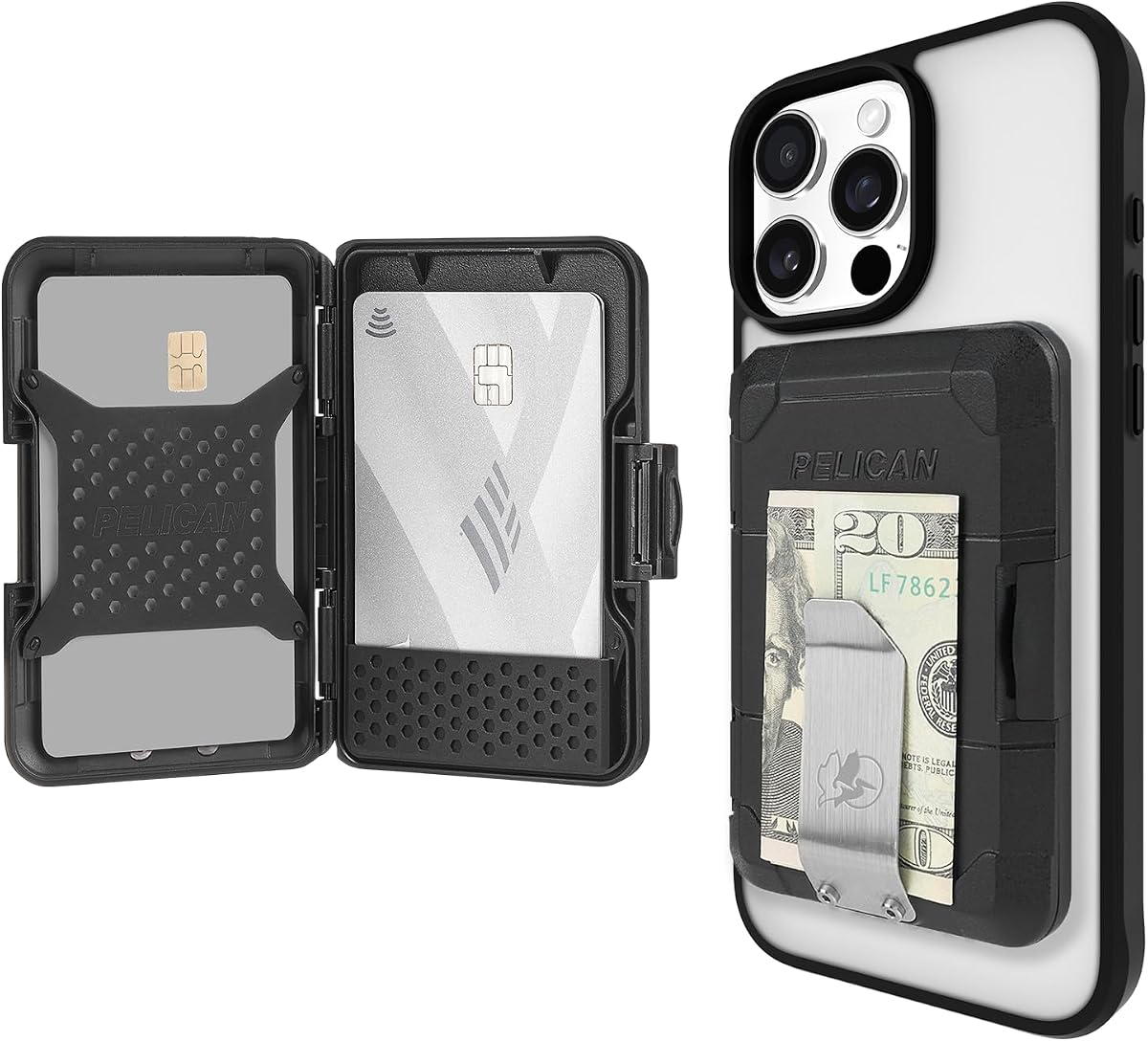 Pelican Magnetic Money Clip Wallet/Card Holder with RFID Blocking - Black