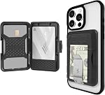 Pelican Protector AirTag MagSafe Wallet/Card Holder [RFID Blocking] Holds up to 5 Cards and Cash - Smart Wallet with AirTag Holder for Men and Women - Detachable Magnetic Card Holder for iPhone