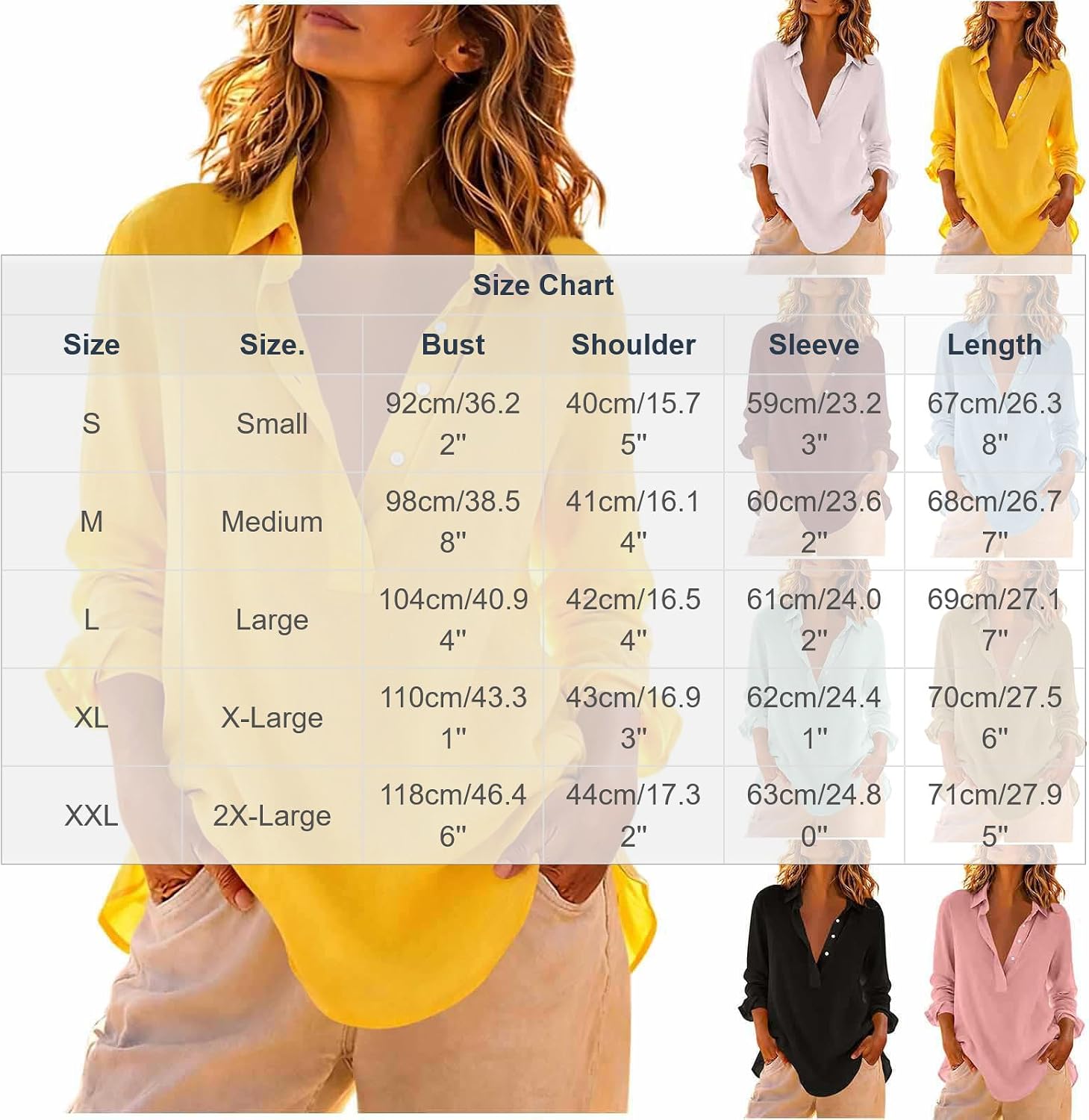Womens Henley V Neck Shirts Long Sleeve Loose Casual Blouse | Fall Lightweight Street Style Tops, Oversized Roll Tab Sleeve Tunic Blouses, Vacation Office Work Daily Outfits