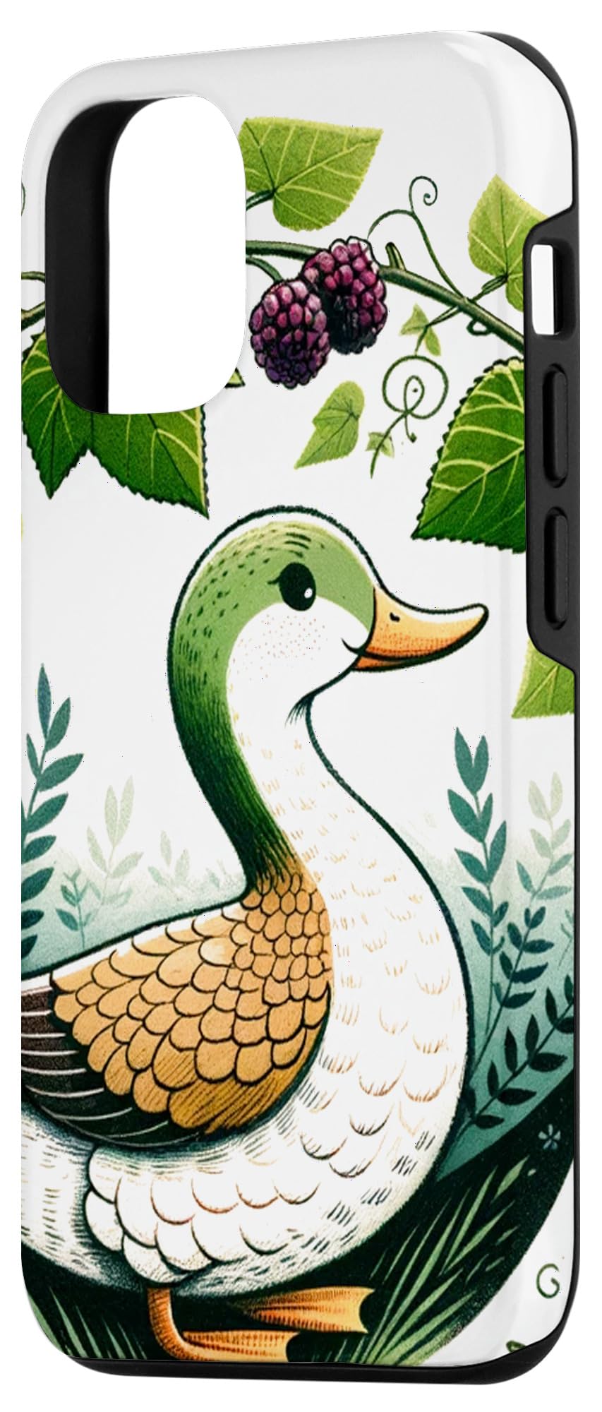 iPhone 15 Mulberry Mallard Duck Illustration Case - Image 2