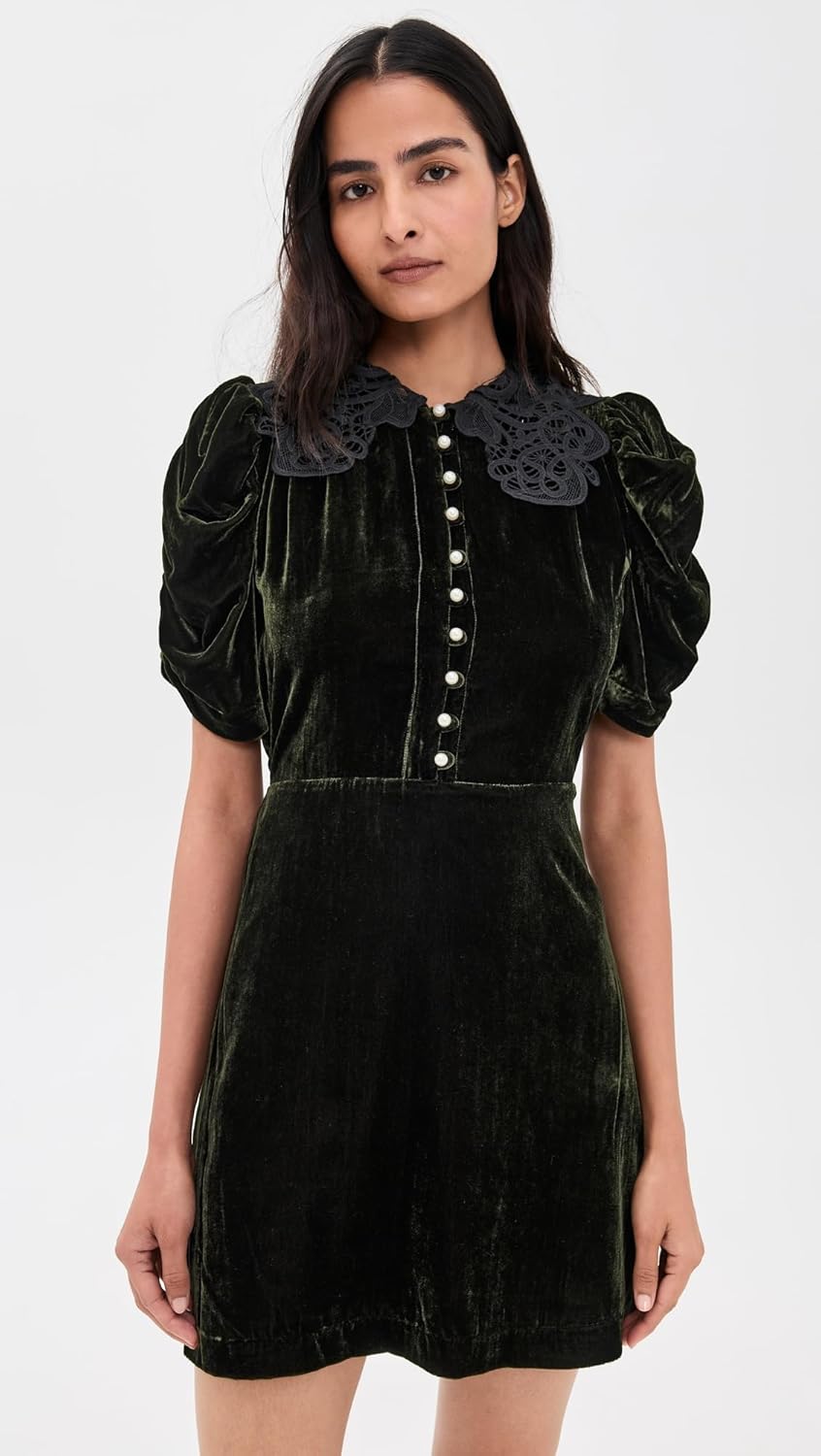 Sea Women's Norabelle Short Sleeve Velvet Mini Dress - Image 2