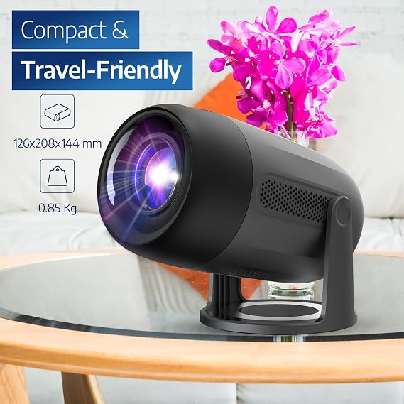 Philips, Neopix 150 ev sineması projektörü, Full HD 1920 x 1080p, 180 derece dönebilir, LED ışık kaynağı, ayna modu, WLAN 6, stereo ses 2 x 3 watt, siyah