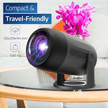 Philips, Neopix 150 ev sineması projektörü, Full HD 1920 x 1080p, 180 derece dönebilir, LED ışık kaynağı, ayna modu, WLAN 6, stereo ses 2 x 3 watt, siyah