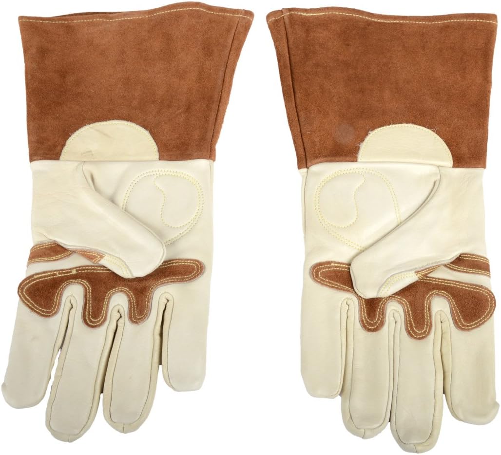 Forney 53411 Signature Men's Welding Gloves, X-Large, White/Brown