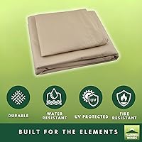 Vista 7 de Garden Winds Cubierta superior reforzada RipLock 350 de repuesto compatible con Riviera Sonoma Wicker 10 x 12 pies Gazebo modelos L-GZ815PST, Beige