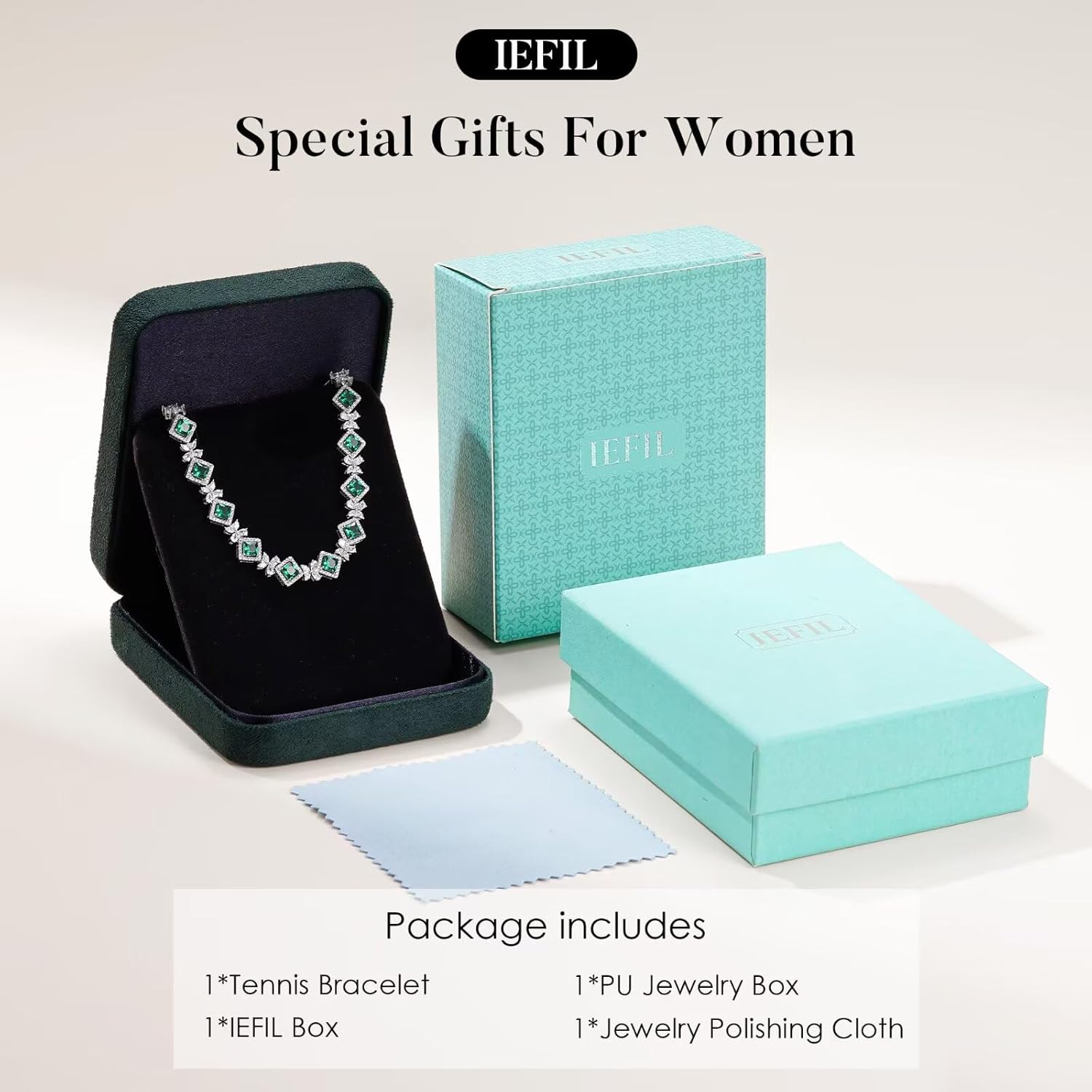 Iefil Tennis Bracelets for Women - 925 Sterling Silver Birthstone Tennis Bracelet, Anniversary Birthday Gifts, Birthstone Jewelry for Women Wife Mom Daughter - Image 6