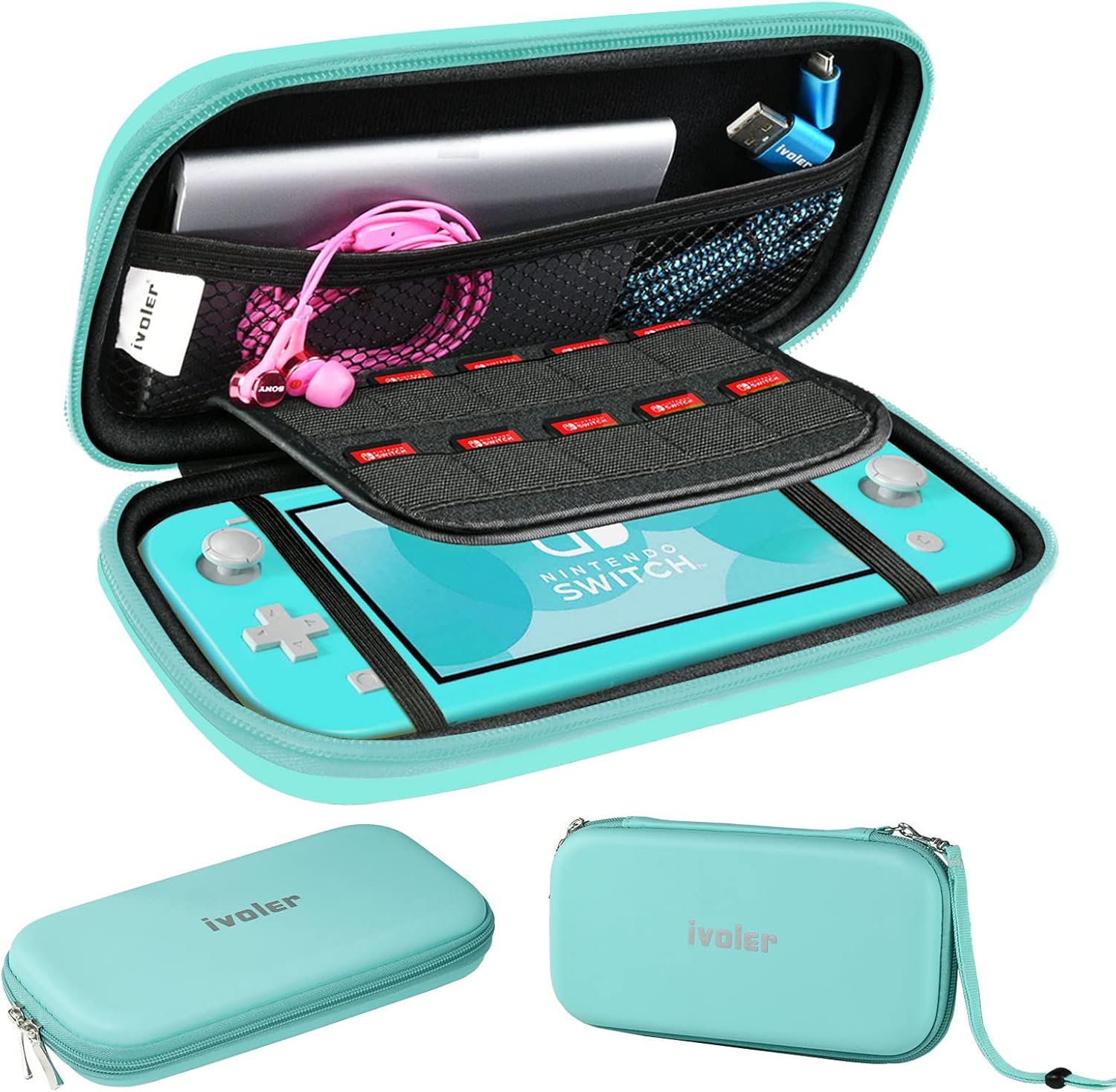 ivoler Carrying Case for Nintendo Switch Lite, Ultra Slim Hard Shell Pouch