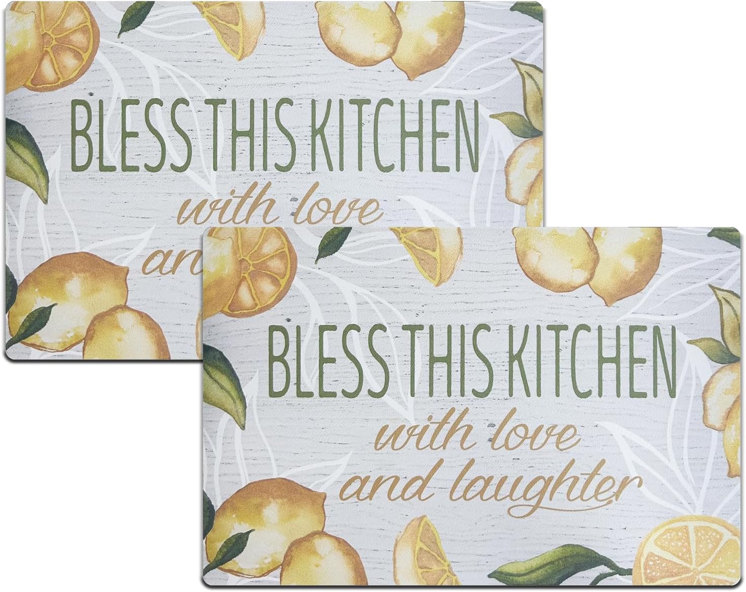 PIGCHCY 2-Pack Dish Drying Mat, Super Absorbent Dish Drying Mat, Waterproof Rubber Backing Hide Stain Coffee Bar Mats for Kitchen Counter, Fit Under Espresso Machine (Solid Blue)