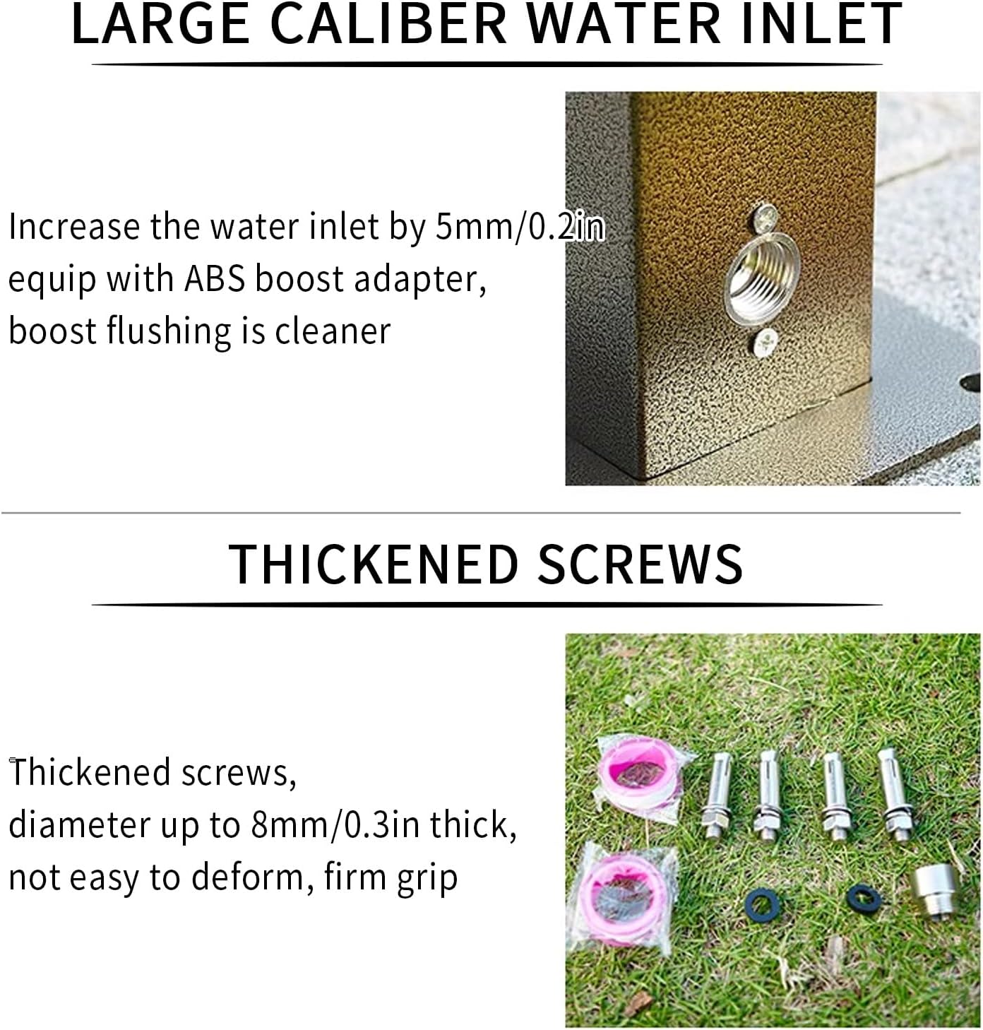 Garden Water Column，Outdoor Water Faucet，Outdoor Hose Faucet，Antique and Light Luxury Style, Thickened Aluminum Alloy, Heat Insulation, Anti-Freeze, Equipped with Hose Water Gun(Gold Carved Faucet)