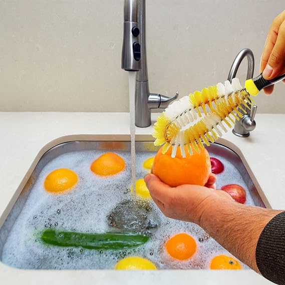 Corn Silk Brush Remover Corn Silk Remover Brush Silking Silker Remove Fruit and Vegetable Cleaning with Handle for Carrots, Potatoes