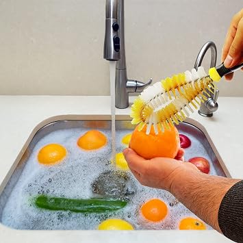 Corn Silk Brush Remover Corn Silk Remover Brush Silking Silker Remove Fruit and Vegetable Cleaning with Handle for Carrots, Potatoes
