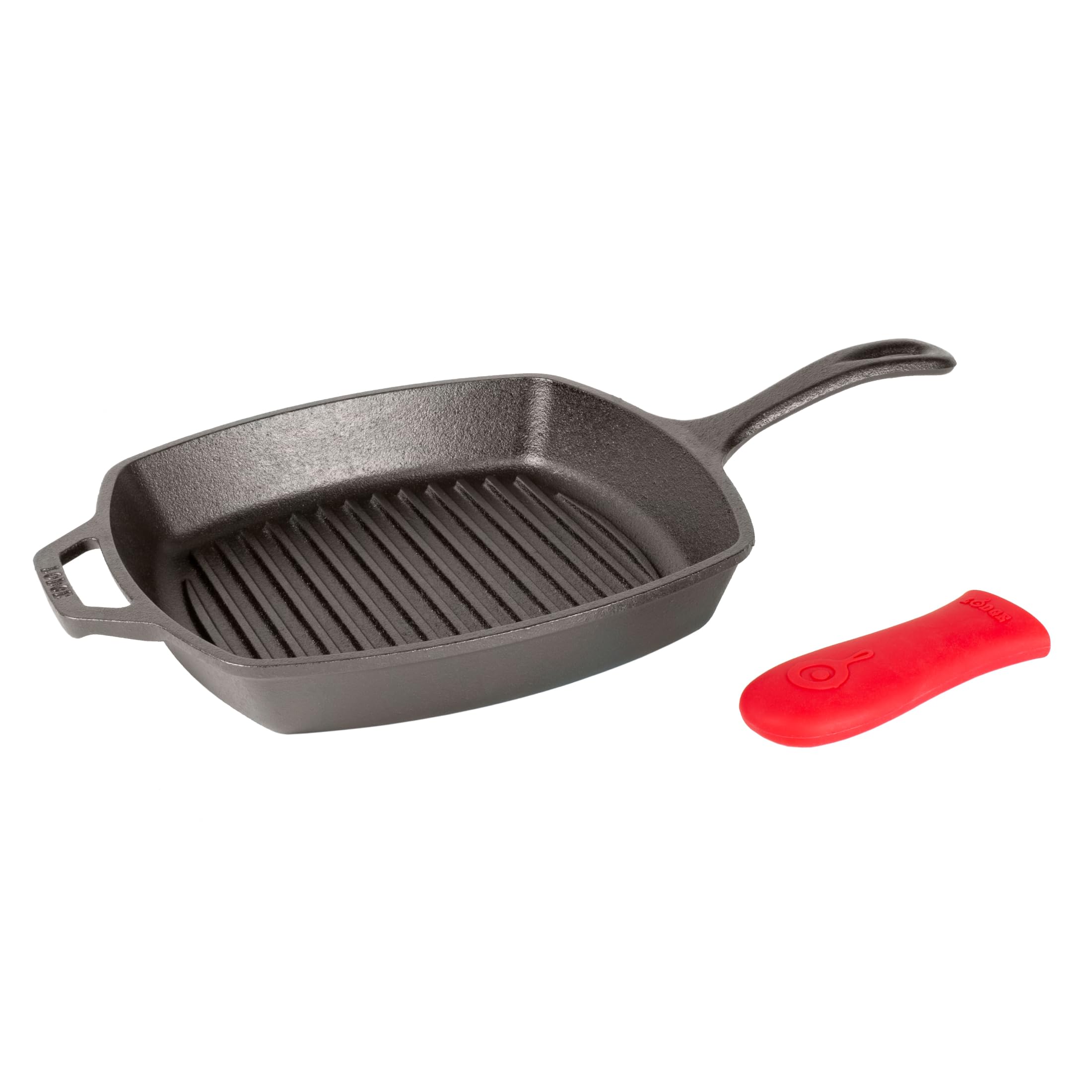 Lodge Pre-Seasoned Cast Iron Grill Pan Fat-Free Fryer for Indoor and Outdoor Use. Induction Skillet. Oven, Grill and Metal Utensil Safe Grilling Pan Griddle Pan. Made in the USA. 26.6 cm/10.5 inch