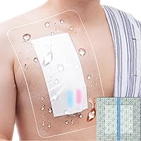 Vista 13 de Protector de ducha impermeable Funda de ducha para catéter de diálisis de 10x12 pulgadas grande Sin pegamento en el centro para puerto