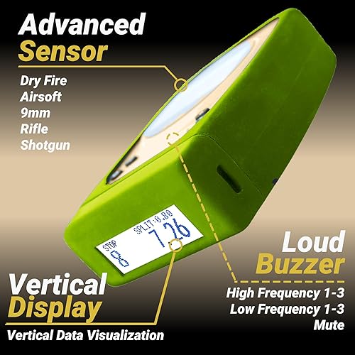 Miniatura 2 de Shot Timer with Belt Clip - 2025 Upgraded Shot Timer for Shooting Competition, Dry Fire Practice, Ideal for IPSC, IDPA, USPSA