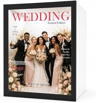HARZHI 6.6 ft Walk-in Magazine Photo Booth Box, Customizable for Events | 6.6 x 6.6 x 7.6 ft walk-in enclosure for weddings, parties and rentals; customizable artwork, aluminum frame, clear PET panel