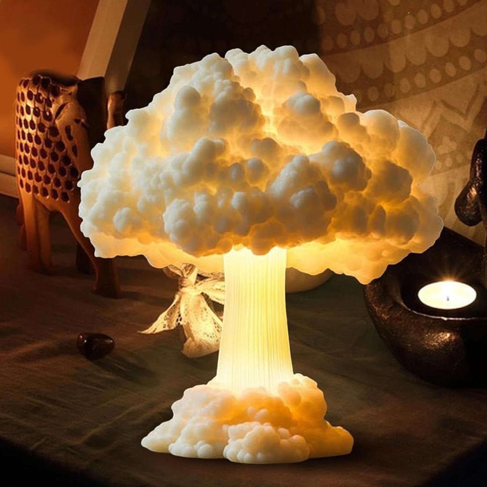 Amazon.co.jp : キノコ雲テーブルランプ、3Dプリントナイトライト 