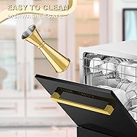 Vista 6 de Jigger para coctelería, Briout Jigger doble de cóctel japonés premium de acero inoxidable grado alimenticio 304, 2 oz 1 oz con mediciones