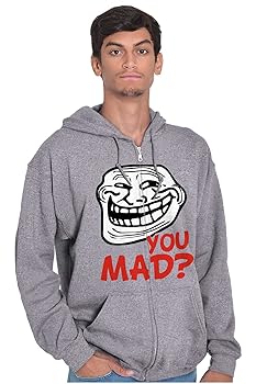 Amazon.com: Brisco Brands Troll Face You Mad Trollface Meme