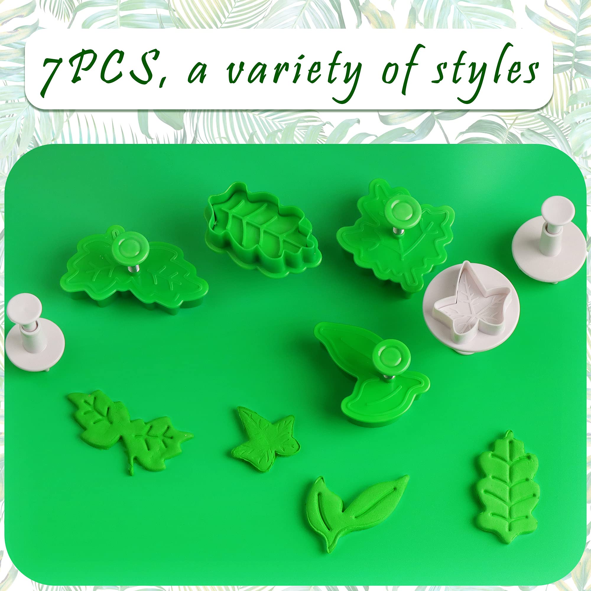 Emporte-pièces Feuilles Tropicales - Lot 4 Formes Pour Biscuits, Fondant, Décoration Gâteaux