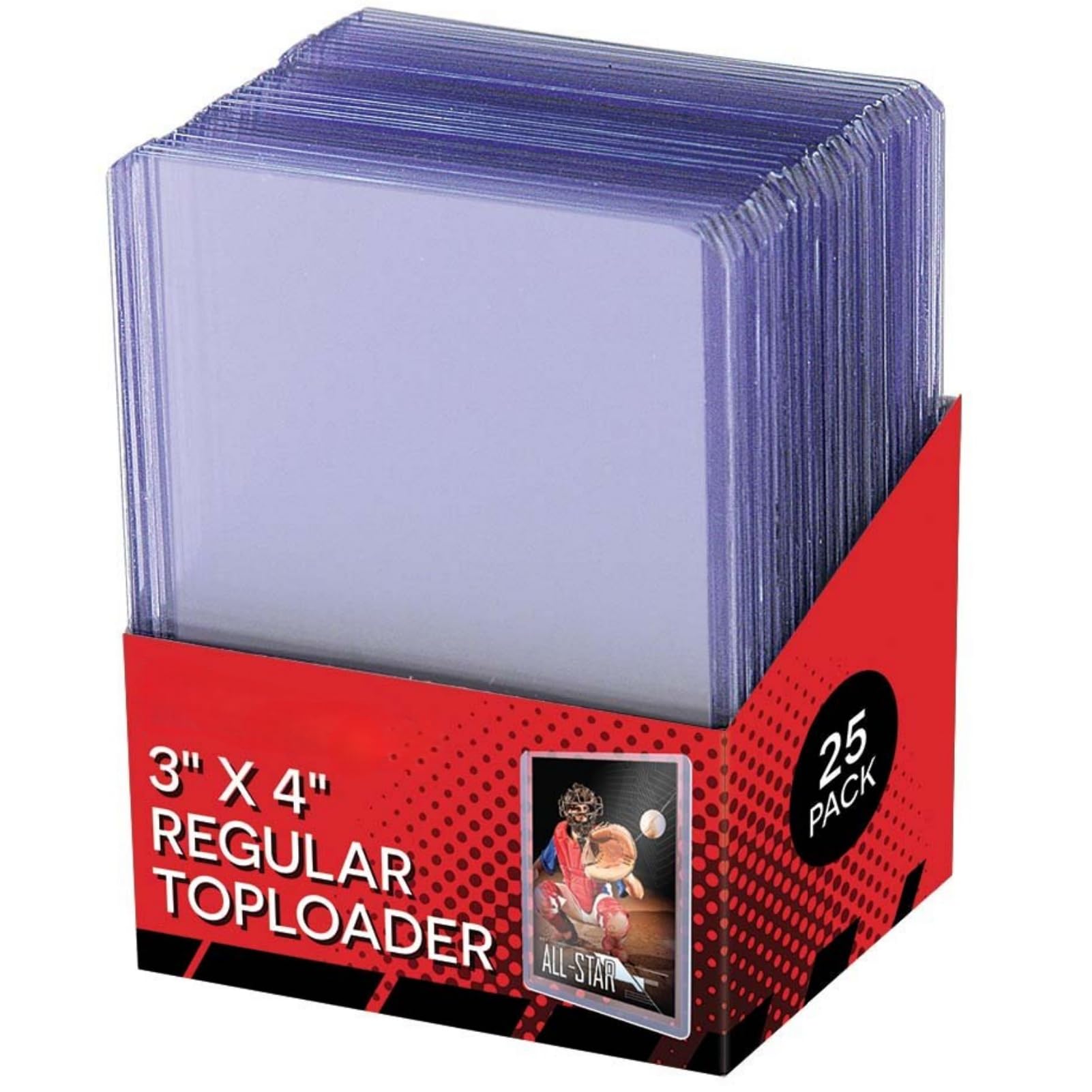 MAKABEE 25Pcs 3 X 4（10.16 cm*7.62 cm） Top Loader Card Holder for Baseball, Football, Basketball, Hockey, Golf, Single Sports Cards Top Loads-image-12