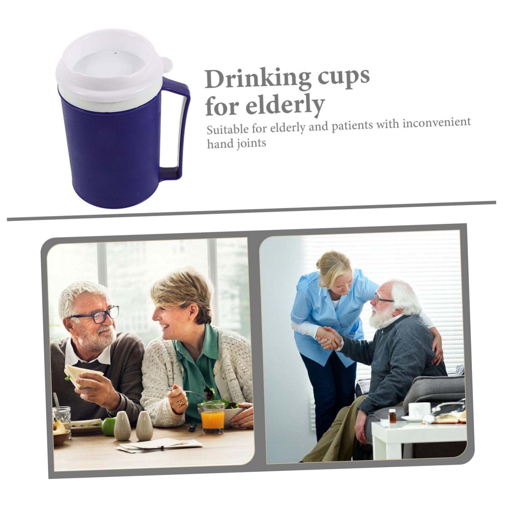 Healeved 3piezas Taza Antigoteo Para Pacientes Postrados y Ancianos Copa De Alimentación Líquida De Diseño Práctico y Seguro Para Cuidado De Personas Discapacidad y Dificultades La