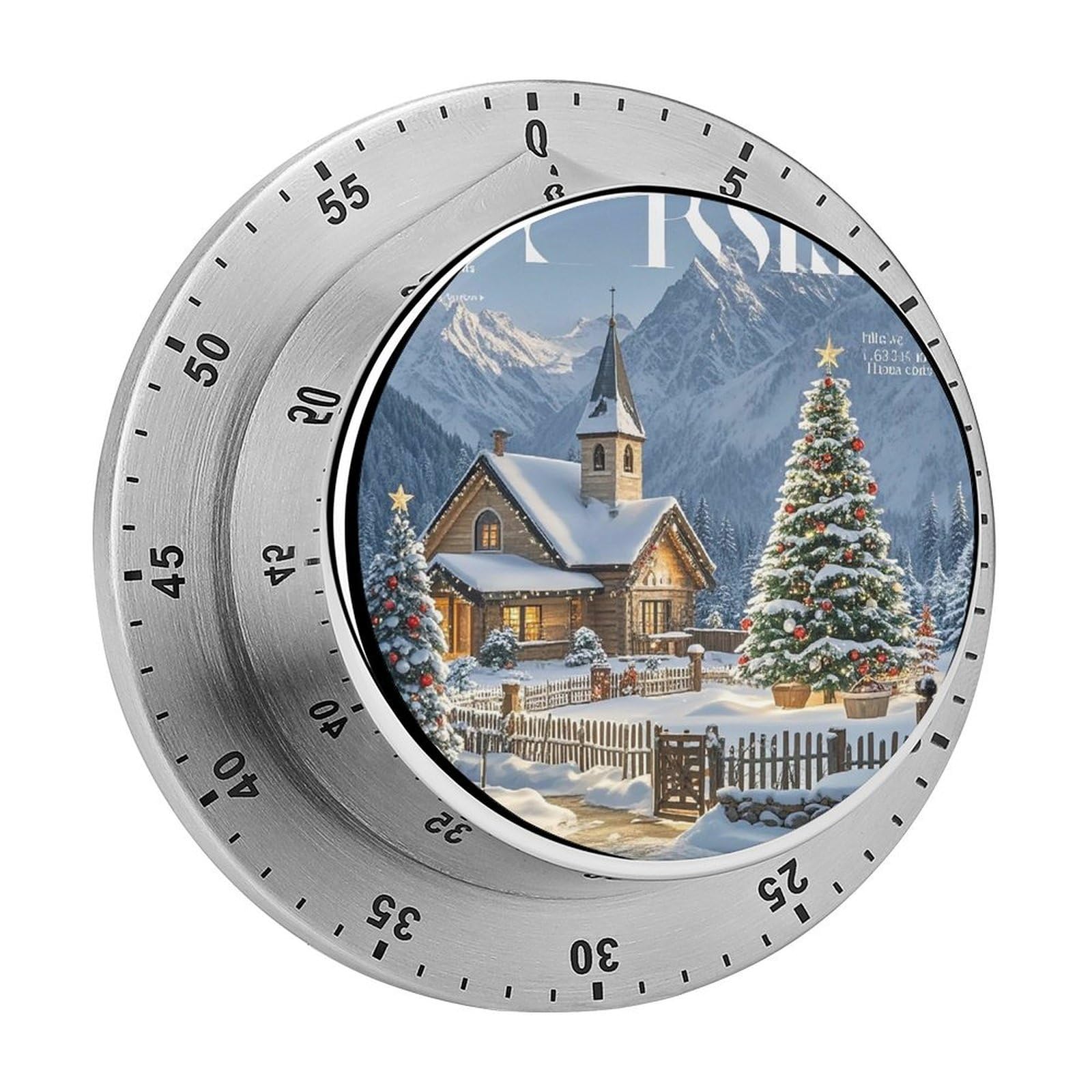 Ideal Timer with Loud Alarm Precision 60 Minute Wind Up Timer Portable Manual Countdown Timers Exquisite Stainless Magnetic Kitchen Timers for Cooking Chef Clock