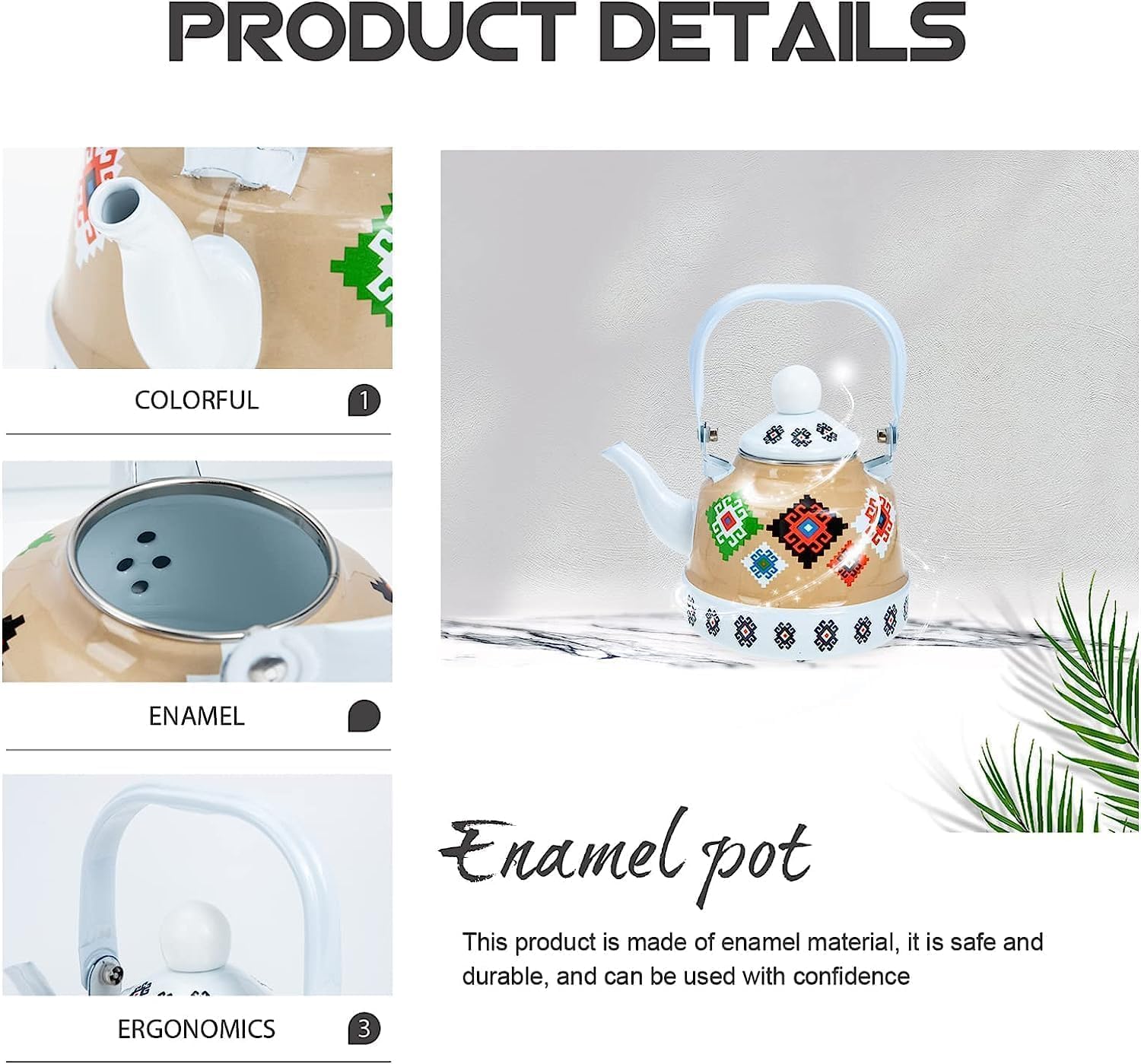 Enameled Teakettle, stove top kettle,Retro Decor Enameled Teakettle,Colorful Hot Water Tea Kettle,1.1L Vintage Teakettle Decorative Enamel Tea Kettle Flower Teapot Gas Stove Kettle Water Boilng Pot f