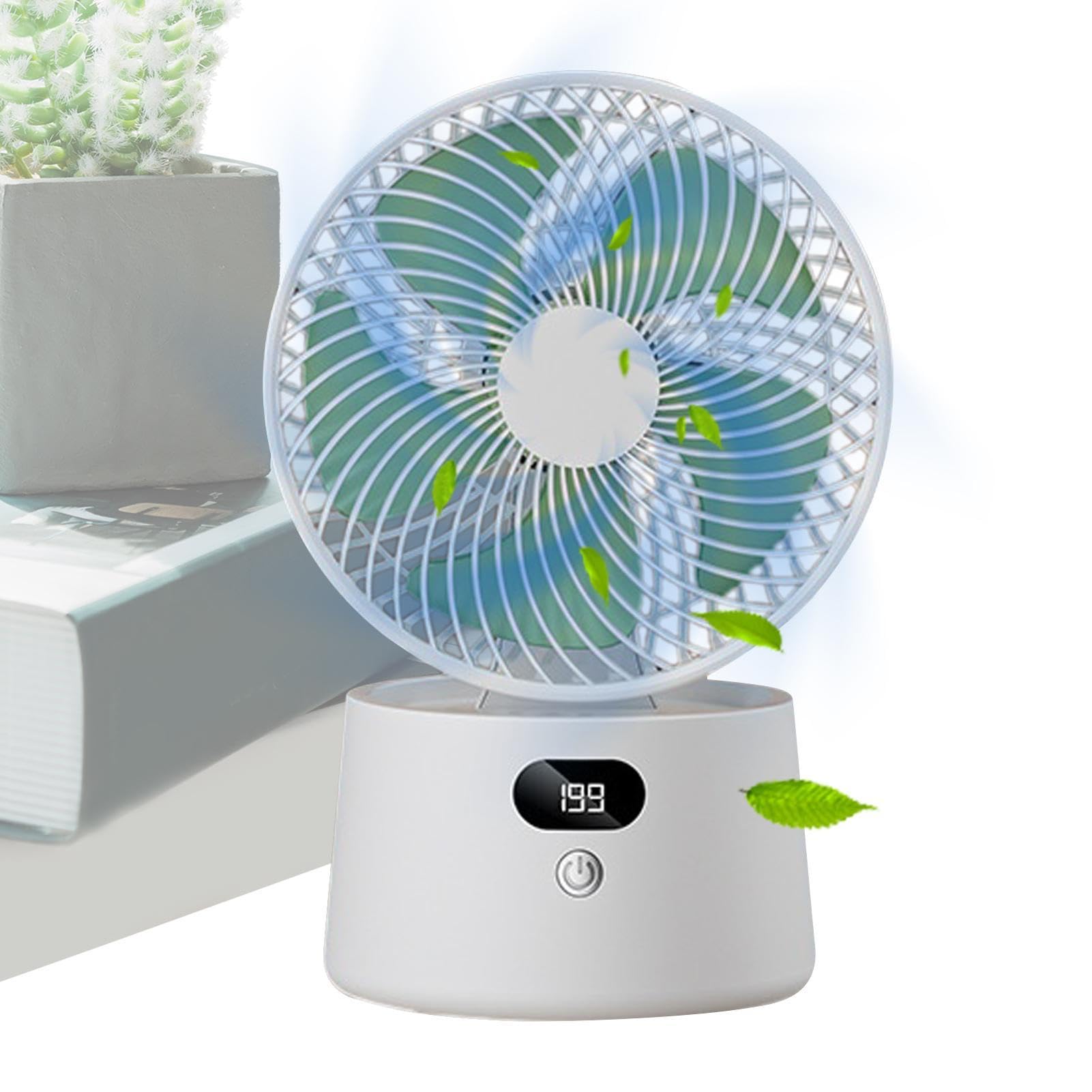 Ventilador Circulador de Ar de Mesa Recarregável com Digital | Ventilador Circulador de