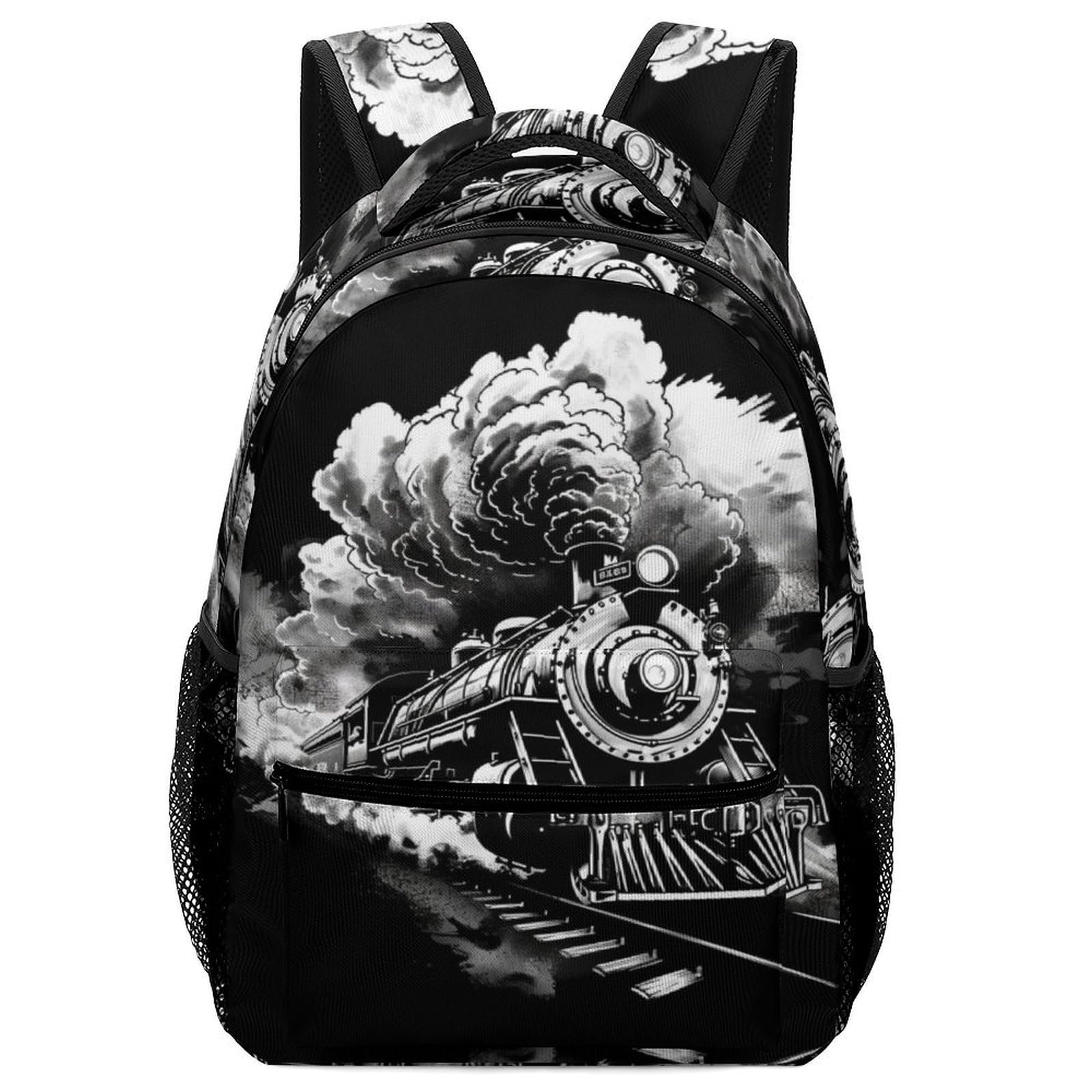 XKASKDFKE Transportation Vehicle Daypack for Children - Steam Train Themed + Emergency Whistle Included One Size